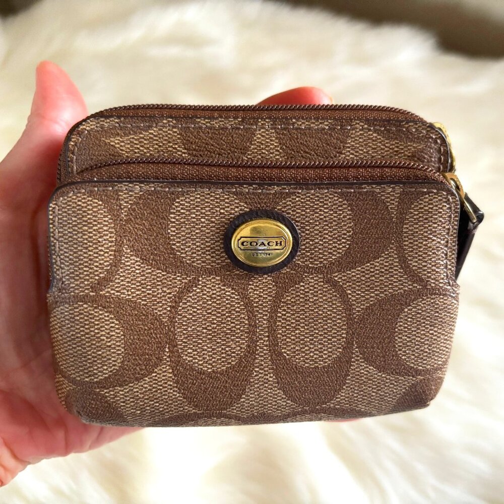 Coach Y2K Coin Purse/ Card Holder in signature canvas
